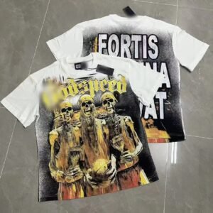 GOD Skull Basketball Street Style White T-Shirt