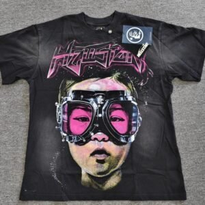Hellstar Portrait Print Street Style Black T-Shirt