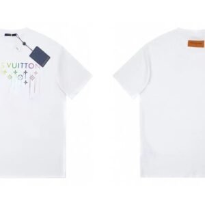 Louis Vuitton Iridescent Print Trendy White T-Shirt
