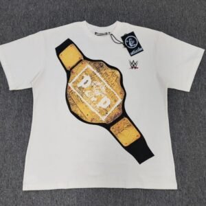 Hellstar WWE Gold Belt Street Style Off-White T-Shirt