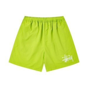 Stussy Classic Logo Street Style Fluorescent Green Shorts