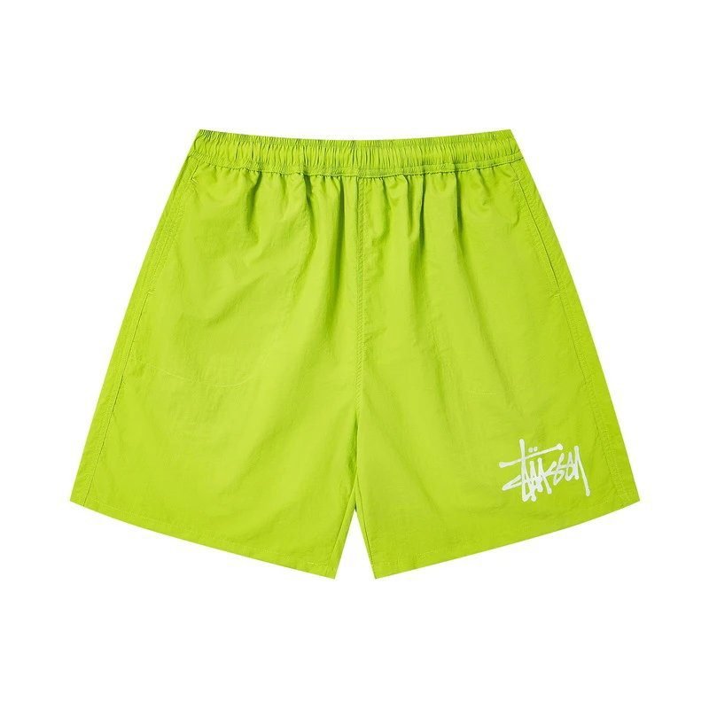 Stussy Classic Logo Street Style Fluorescent Green Shorts