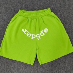 Sp5der Printed Street Style Neon Green Shorts