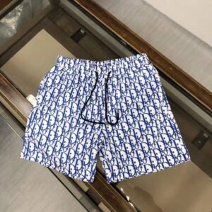 Dior Oblique Collection Casual Style Blue and White Shorts