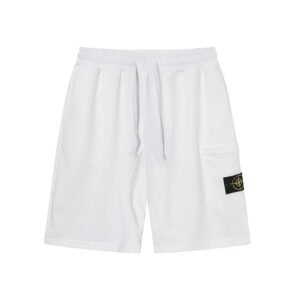 Stone Island Classic Compass Logo Street Style White Shorts
