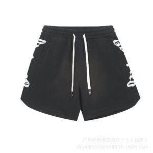 Godspeed skeleton print street style black shorts