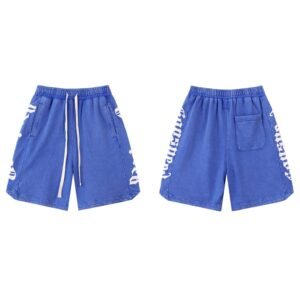Godspeed Gothic Print Street Style Blue Shorts