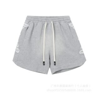 Godspeed Print Street Style Light Gray Casual Shorts