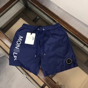 Moncler Letter Print Casual Style Navy Blue Shorts