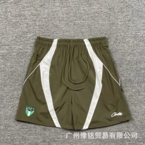 Corteiz Badge Street Style Military Green Casual Sports Shorts