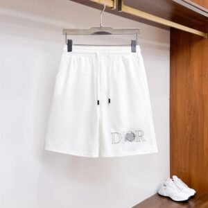 Dior Letter Print Casual Style White Shorts