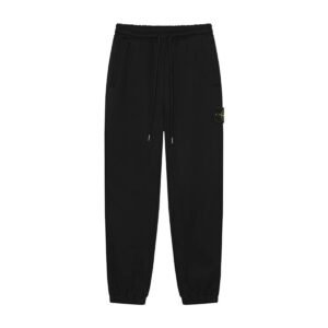 Stone Island Classic Functional Style Black Cuffed Sweatpants