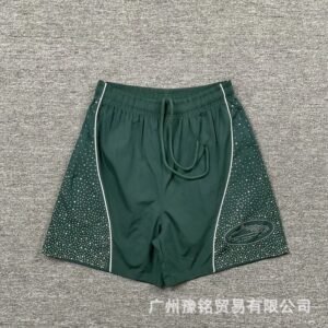 Corteiz Starry Street Style Dark Green Shorts