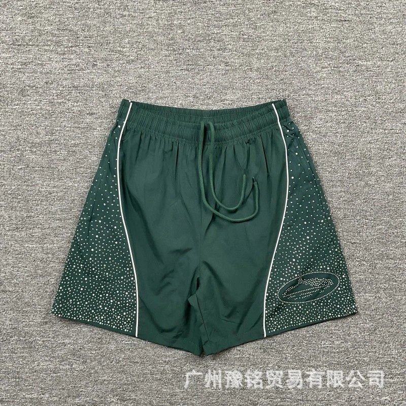 Corteiz Starry Street Style Dark Green Shorts