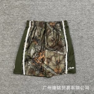 Corteiz Street Style Camouflage Army Green Athletic Shorts