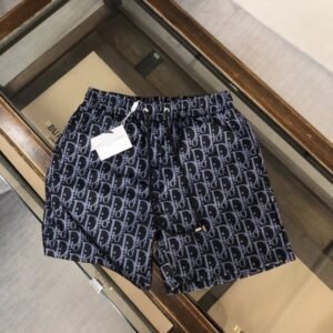 Dior Monogram Collection Trendy Style Black and Grey Shorts
