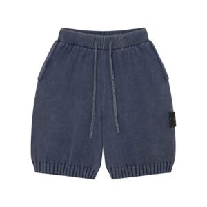 Stone Island Knit Casual Style Navy Blue Shorts