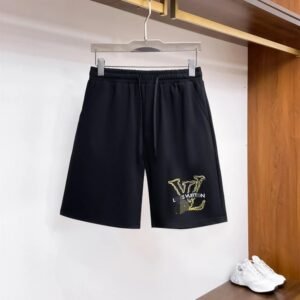 Louis Vuitton Printed Casual Style Black Shorts