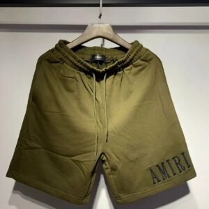 AMIRI Embroidered Casual Style Army Green Shorts
