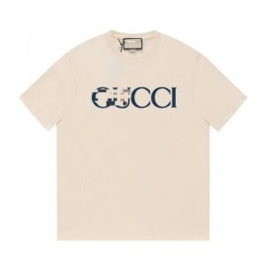 Gucci Classic Printed Casual Style Off-white Short Sleeve T-Shirt