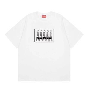 KENZO Character Print Street Style White T-Shirt