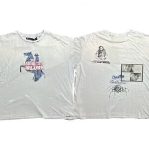 Paly Hollywood American Print Retro White T-shirt
