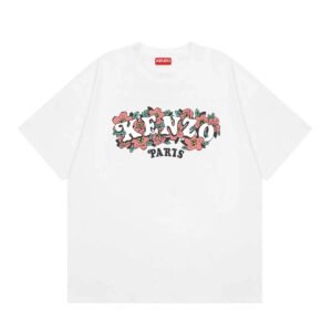 KENZO Floral Collection Street Style White Short-sleeve T-shirt