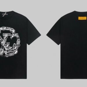 Louis Vuitton Printed Trendy Style Black Short-sleeve T-shirt