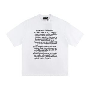 ERD Slogan Print Street Style White T-Shirt