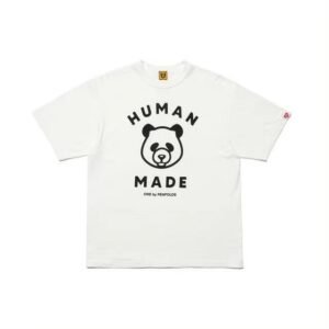 HUMAN MADE Panda Print Japanese Streetwear White Short Sleeve T-Shirt