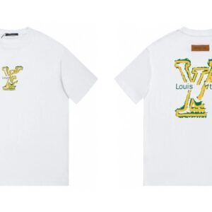 Louis Vuitton Graffiti Print Trendy Style White T-shirt