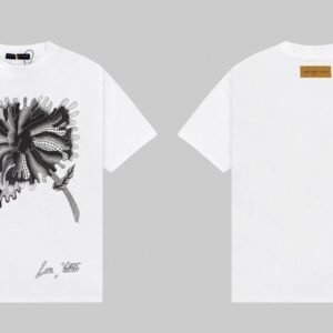 Louis Vuitton Floral Print Trendy Style White T-shirt