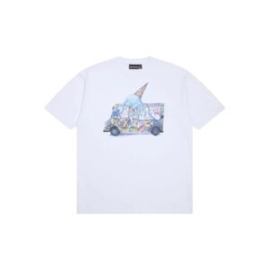 DREW Graffiti Style Ice Cream Truck White Short Sleeve T-shirt