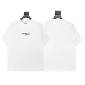 Maison Margiela Reverse Embroidered Minimalist Style White T-Shirt