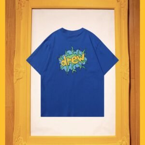 DREW Explosion Print Street Style Blue T-Shirt