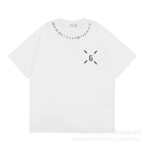 Maison Margiela MM6 streetwear brand casual white short-sleeve T-shirt