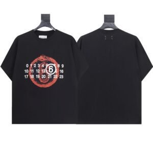 Maison Margiela MM6 Street Style Black Short Sleeve T-shirt