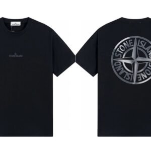 Stone Island Compass Collection Street Style Black T-Shirt