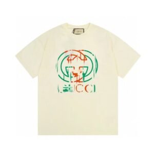 Gucci Double G Graffiti Vintage Style Off-white T-shirt