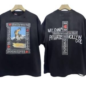 Paly Hollywood Printed Street Style Black T-shirt