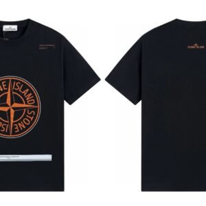 Stone Island Compass Techwear Style Black Short Sleeve T-Shirt