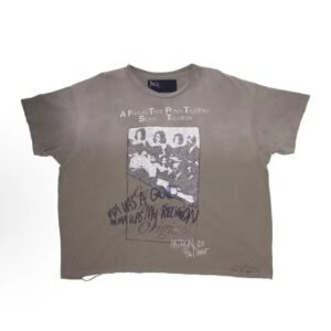 Paly Hollywood Portrait Print Vintage Gray T-shirt