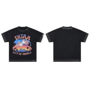 DUAA City of Angels Vintage Style Black T-shirt