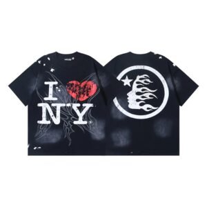 HellstarNY Vintage Distressed Black Short-sleeve T-shirt