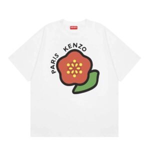 KENZO Crabapple Blossom Casual Style White T-shirt