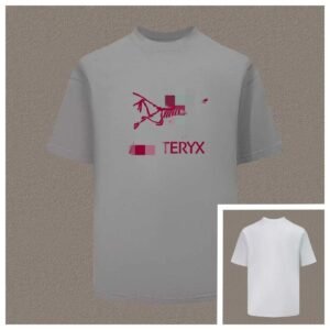 Arc'teryx Skull Print Trendy Cool Light Grey Short Sleeve T-Shirt