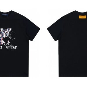 Louis Vuitton Graffiti Street Style Black T-shirt