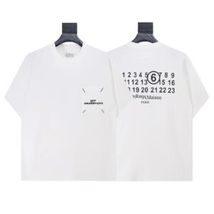 Maison Margiela MM6 Streetwear Brand White Short Sleeve T-shirt