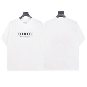 Maison Margiela Lunar Phase Minimalist Style White Short Sleeve T-shirt
