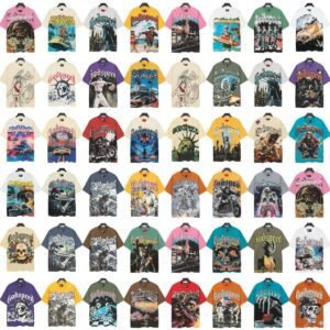 Godspeed Skull Print Street Style Multi-color T-Shirt